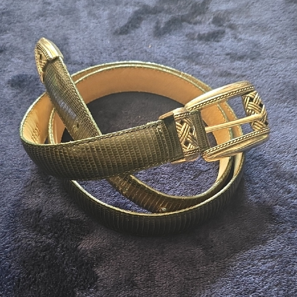 Brighton Black Textured Belt